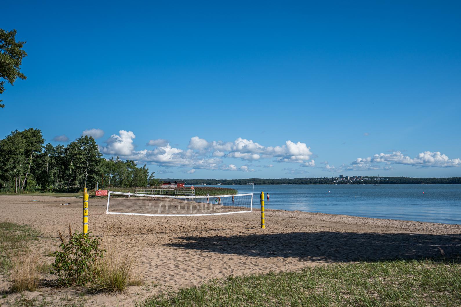 beachvolley på stranden